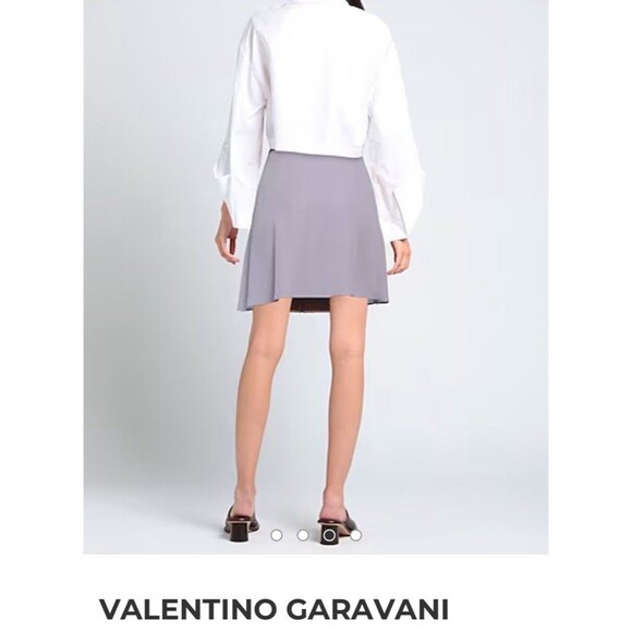 Valentino Garavani Silk Skirt Italy Lilac Mini Skirt NWT - Picture 3 of 16